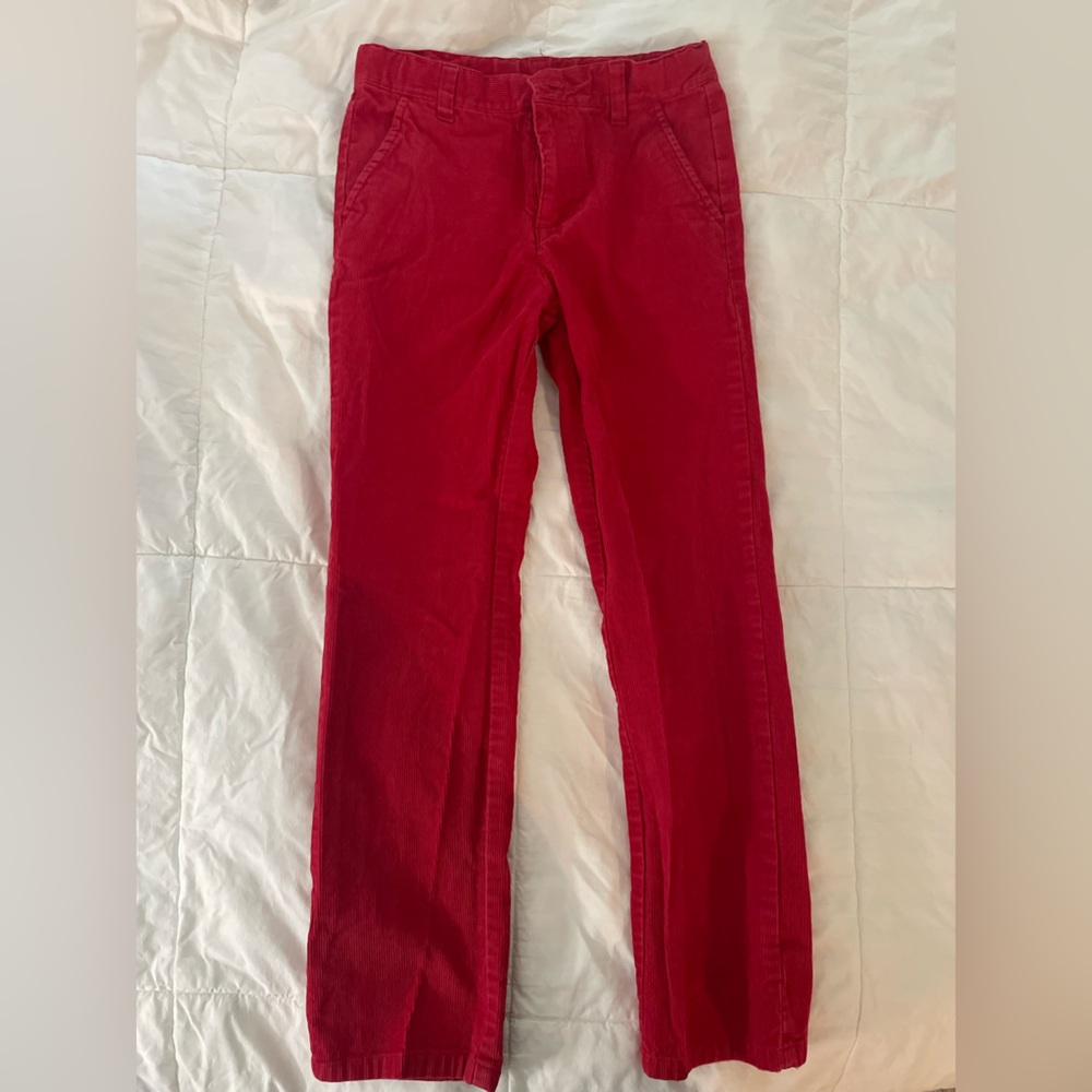 Janie and Jack Red Corduroy Boys Pants